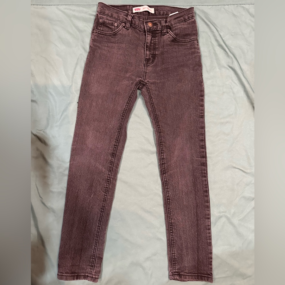 Levi’s 510 fit boys skinny jeans, Sz 14 (27x27). Black denim.